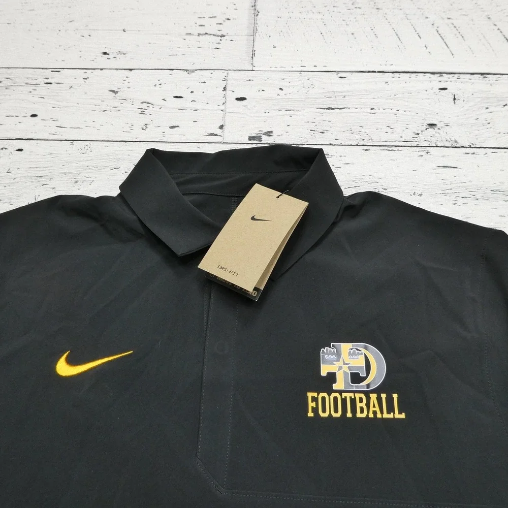 Nike‎ Dri-FIT Polo Shirt Mens Large Black Football Performance Logo HF7061-013